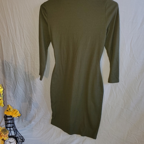 Charlotte Russe Green ribbed Mini dress Size Small - Picture 6 of 7